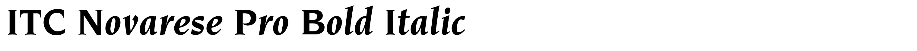ITC Novarese Pro Bold Italic